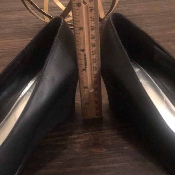 Chaps open-toe, black wedge pumps size 9.5 - Picture 7 of 8